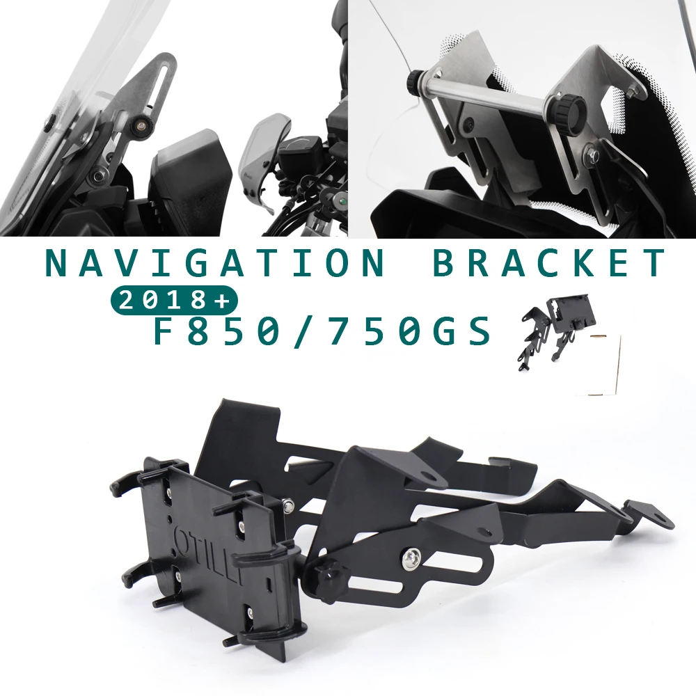 

2018- Motorcycle Navigation Bracket + Windshield Lifting Function Adjustment GPS Phone Navigation Bracket for BMW F750GS F850GS