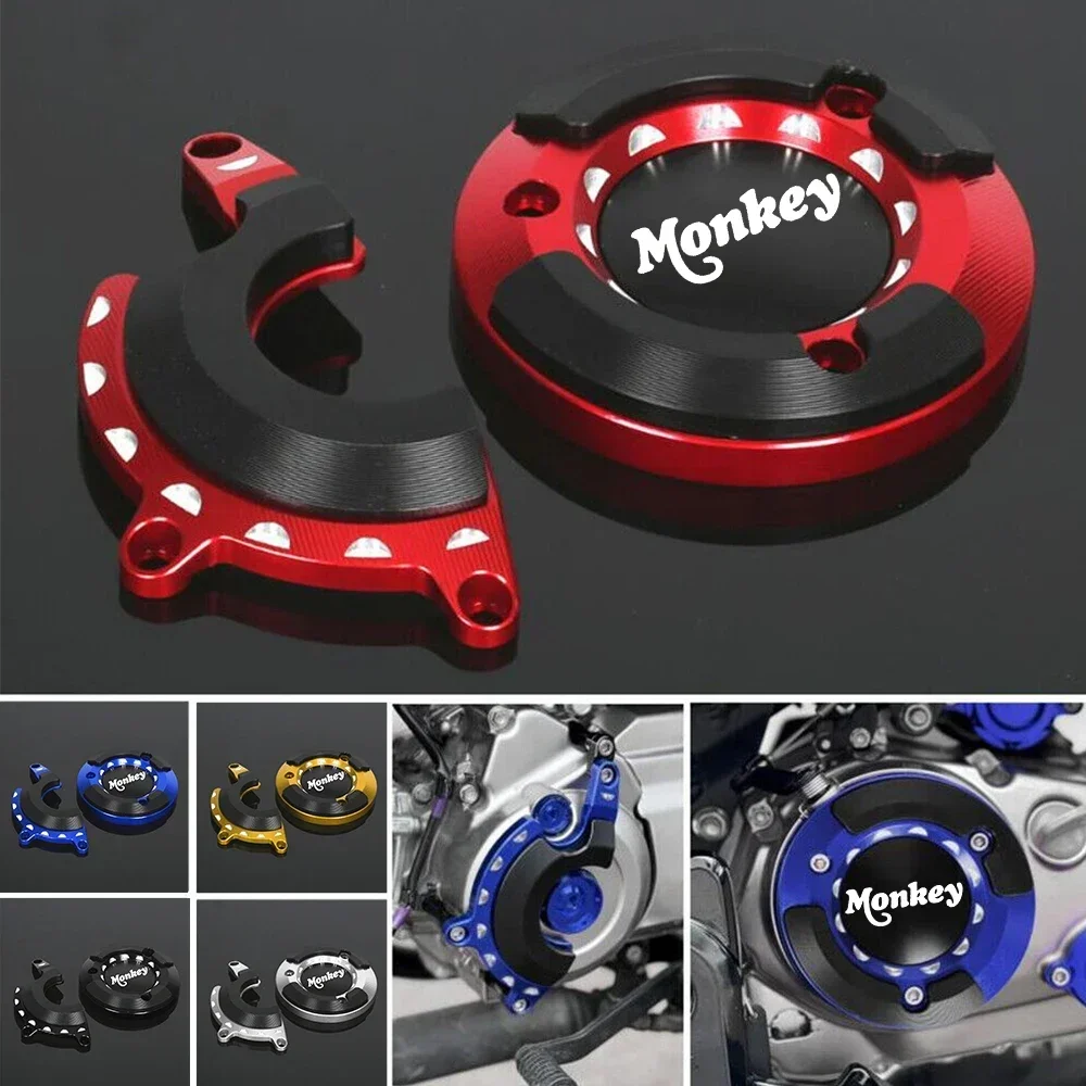 MONKEY LOGO CNC L&R Engine Cover Guard Protector Sliders For Honda MONKEY125 Monkey 125 JB03 2022 2023 2024