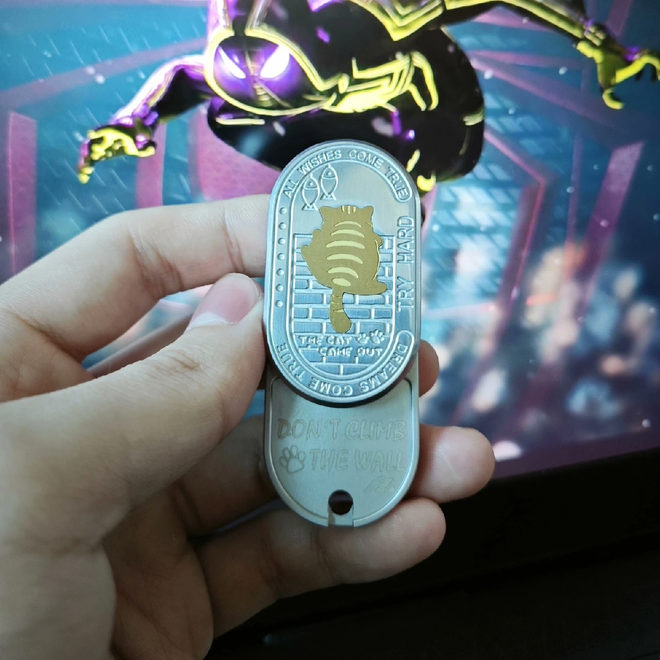 F2 équipement mécanique EDC acier inoxydable Fidget curseur Fidgeting jouets EDC sensoriel Anti-Stress Fidget Spinner jouets