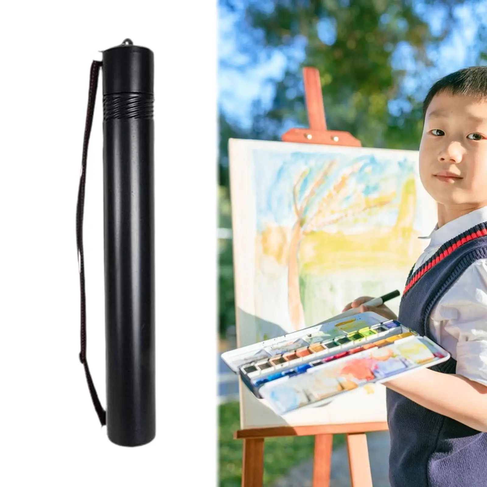 Expandable Poster Tube Flexible Telescopic Portable Adjustable Shoulder Strap for Draftings Scrolls Blueprints Pictures Sketches