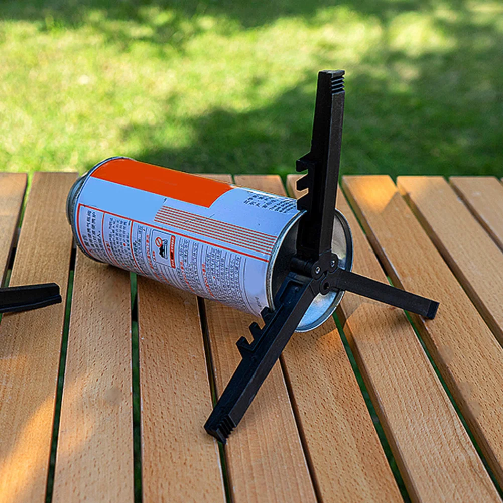 في الهواء الطلق حامل علبة الغاز طوي المحمولة التخييم خزان حامل ترايبود حامل مستقر للمشي لمسافات طويلة موقد البروبان