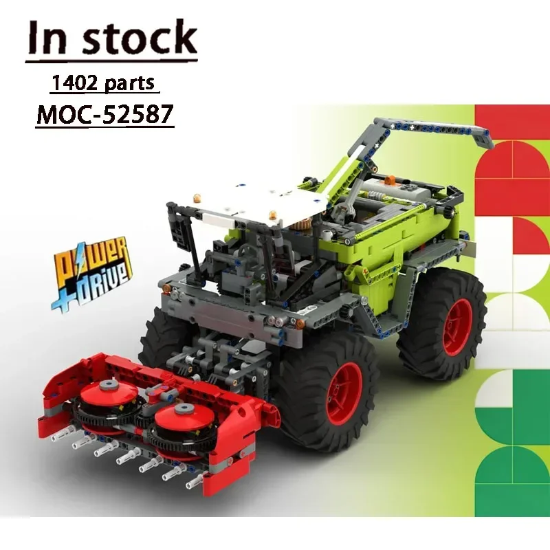 MOC-52587 Lawn Harvester Assembly Splicing Building Blocks Model1402 Building Blocks Parts MOC Creative Building Blocks Toy Gift