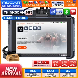 Thinkcar-Thinkscan 689 canfdカースキャンツール,34リセット,グローバルobd2スキャナー,すべてのシステム,doip,ecuコーディング,アクティブテスト