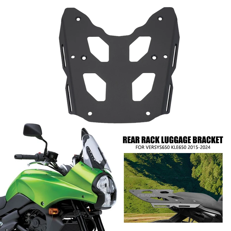 

Для KAWASAKI VERSYS 650 задняя багажная полка Versys 650 KLE650 2015-2024 багажник для мотоцикла, поддержка полки, хвостовой держатель багажника, кронштейн