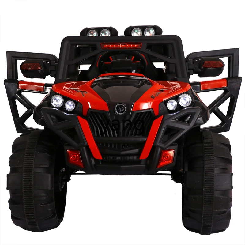 

CX Four-Wheel Driving Belt Remote Control Men and Women 1-10 Years Old Baby off-Road Vehicle Can Sit Adult