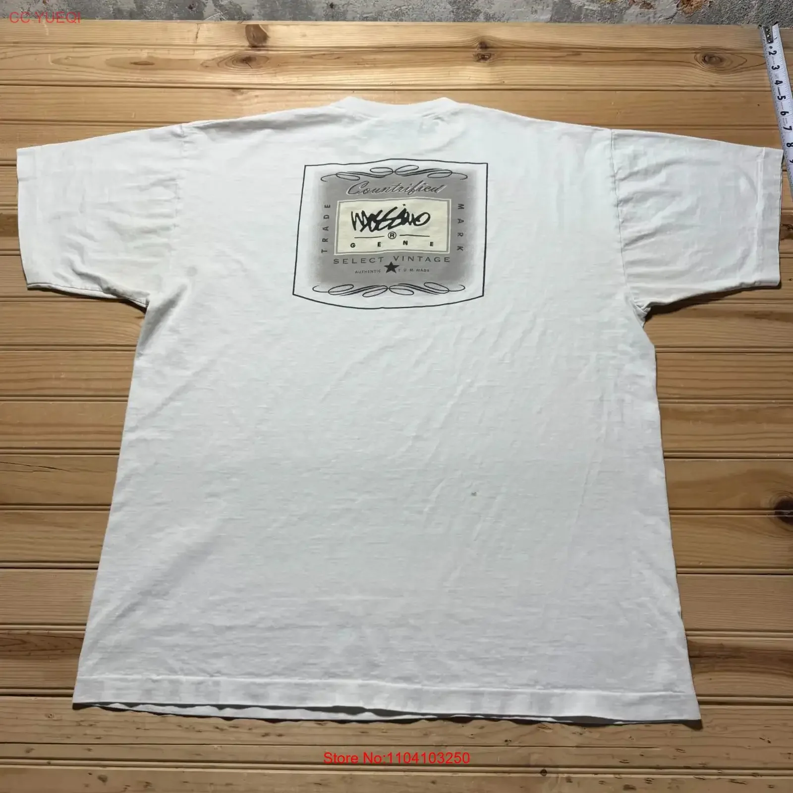 Camiseta Vintage de los 90 Mossimo Gene Countrified Select Cancun México Talla XL, Ropa de Diseñador con Efecto Lavado, Casual Unisex