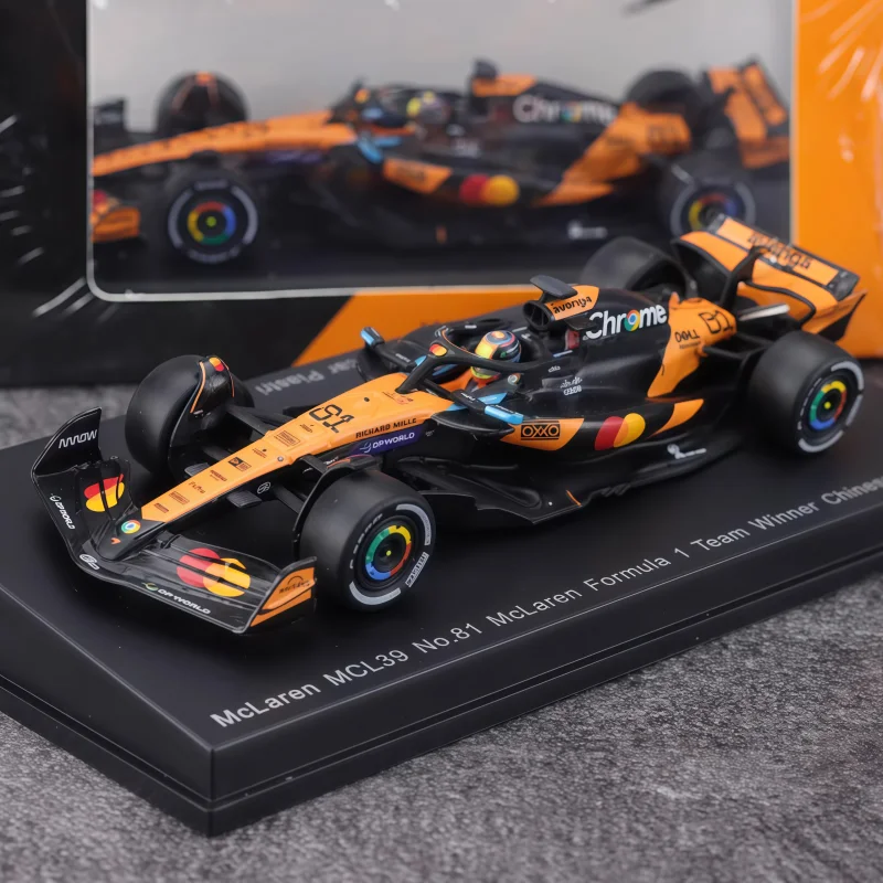 1-64f1-mcl39-2025-china-grand-prix-piastrerialloy-die-cast-miniature-replica-car-collectible-display-item-for-room-decoration