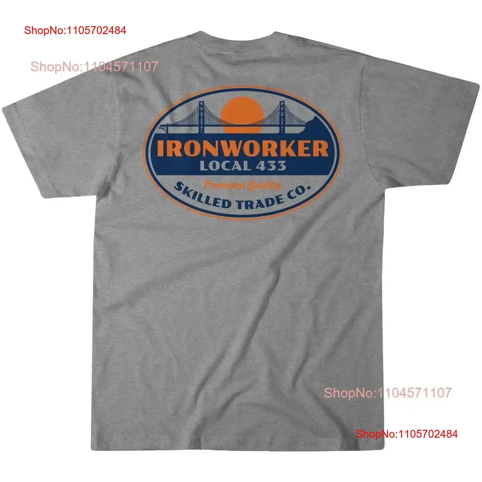 Golden Ironworker T Shirt Bridge Local 433 vintage Washed Unisex streetwear Top For Everyday Wear Stretched Comfortable graphic