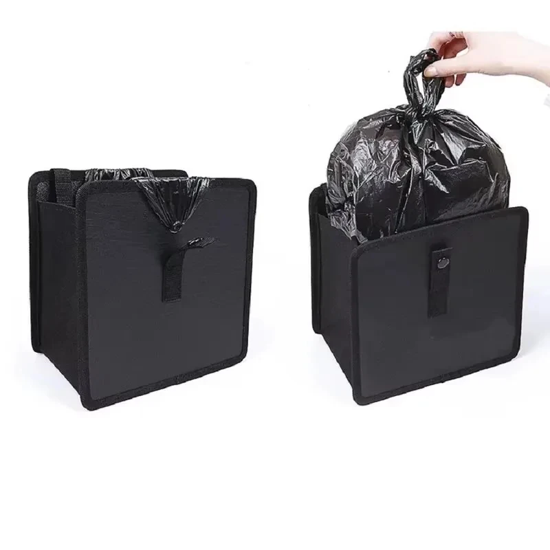 

Car Seat Back Organizer with Hanging Garbage Can And Armrest Trash Bin - Interior Storage And Clean up Solution for Cars
