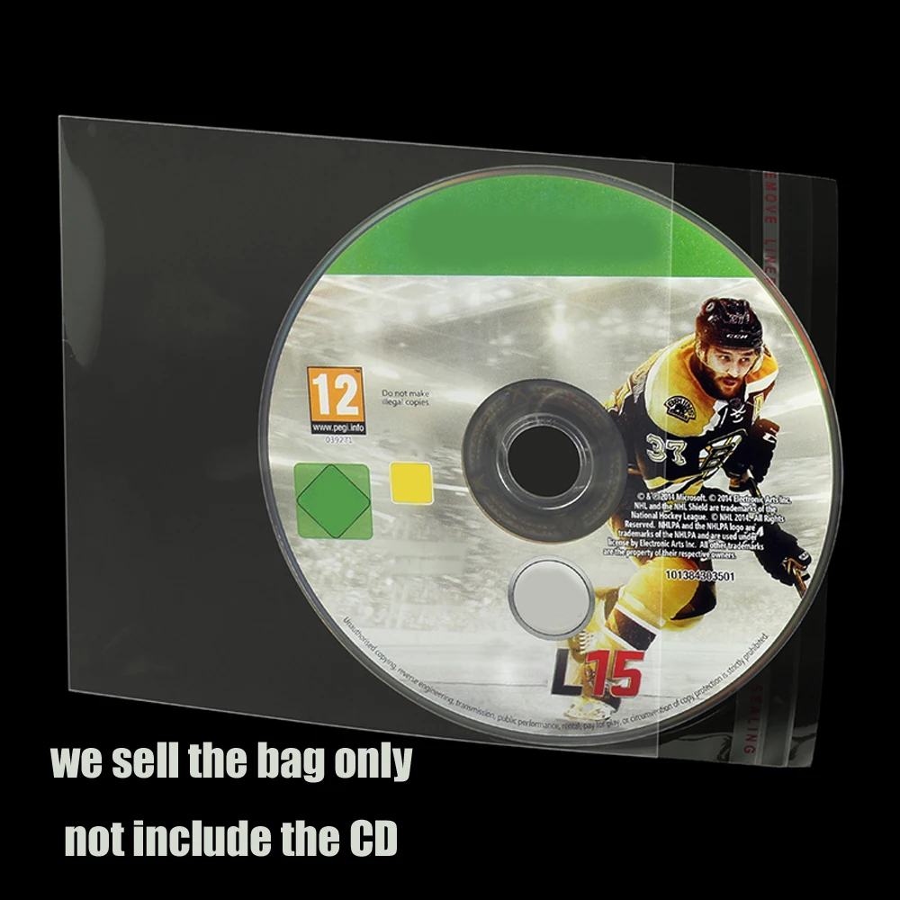 100PCS a lot OPP Dust proof protective bag for sony for sega game CD self-adhesive protective bag dust cover