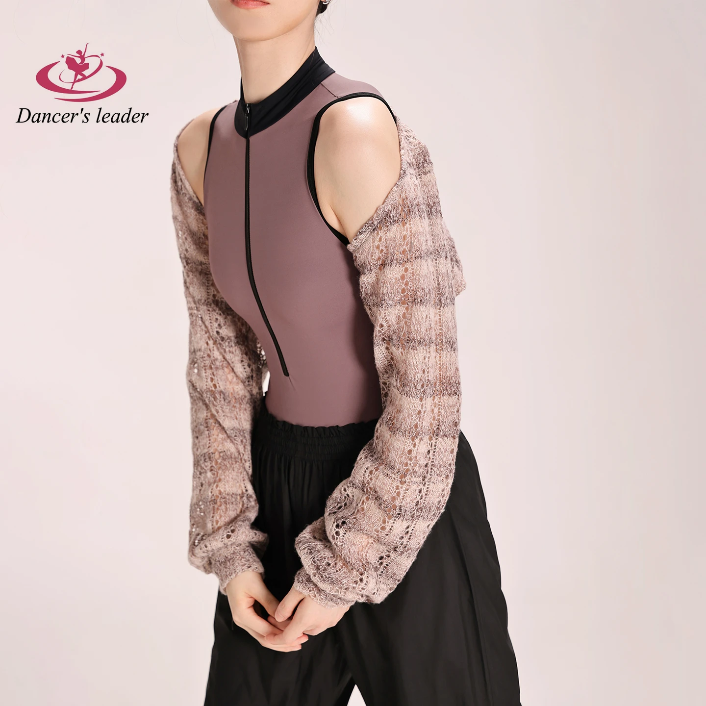 Tuta da balletto professionale per donne adulte che dimagrisce danza yoga pratica tuta maglione a maniche lunghe spalla calda