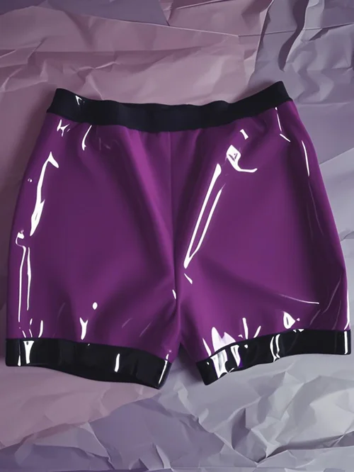 

Латексная резина, обтягивающий костюм на Хэллоуин, вечерние клубные модные шорты для косплея, двухцветная смесь