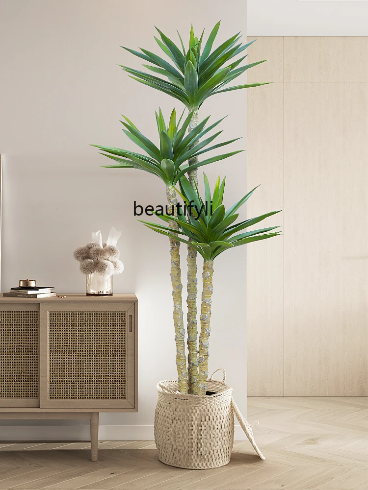 

Nordic Sisal Sago Cycas Plant Living Room Interior Office Bonsai Decoration Fake Green Plant Floor Ornaments