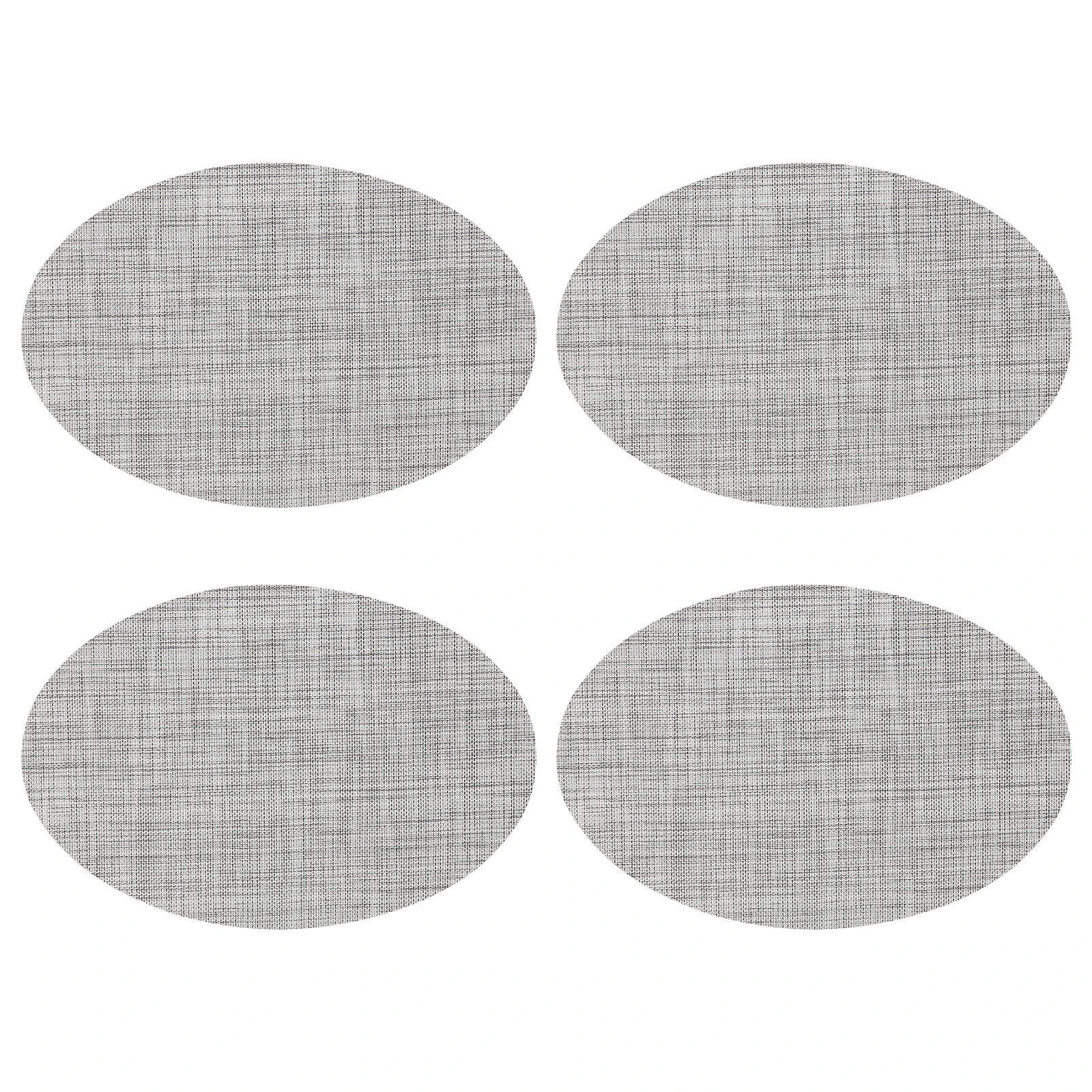 

4 Pcs Insulated Placemat Thickened Desk Oval Table Fork Mat Washable PVC Coffee Cup Mat Heat Resistant Protect Tabletop