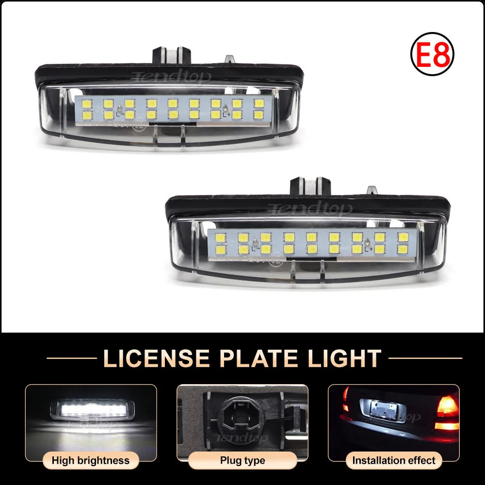 Car Rear White LED License Plate Light Number Plate Lamp For Lexus IS 200/300 LS 430 GS 300/400/430 ES 300/330 RX 300/330/350