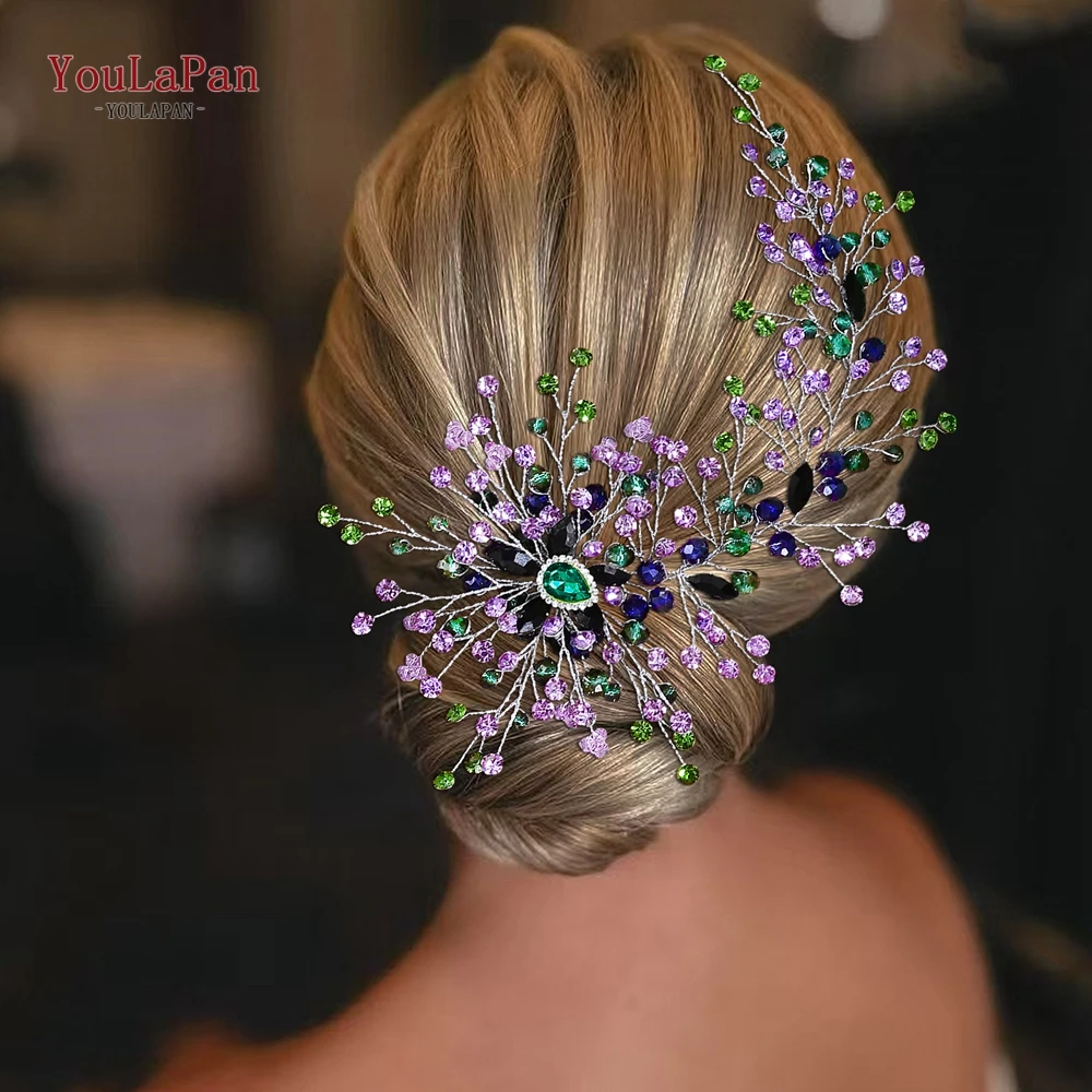 

TOPQUEEN Wedding Bridal Headband Crystal Rhinestone Hair Band Handmade Luxury Hair Jewelry Tiara Beautiful Bride Headdress HP892