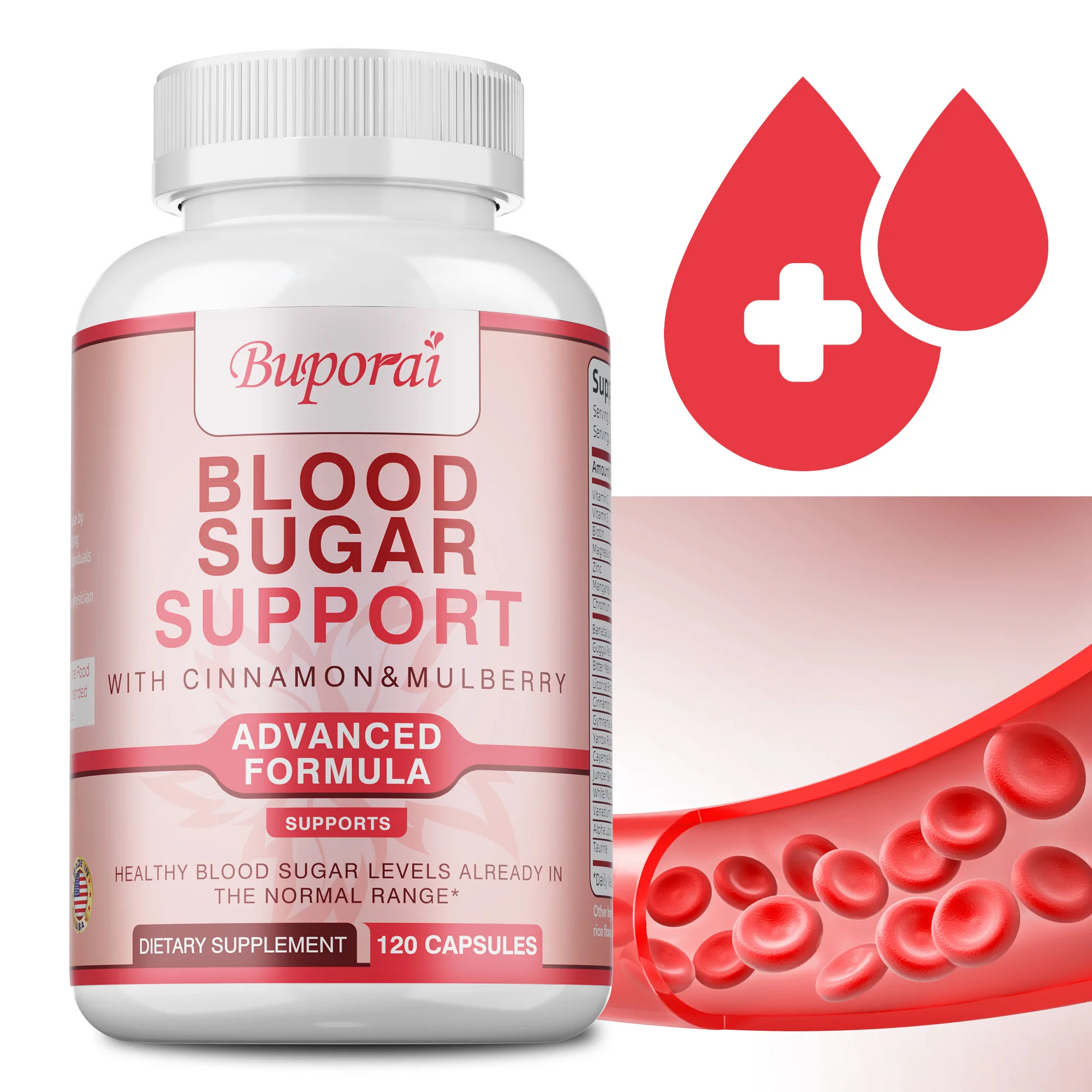 

Blood Sugar Support - Glucose Balance - Weight Management,Alpha Lipoic Acid, Cinnamon, Heart Health - 120 Capsules ﻿