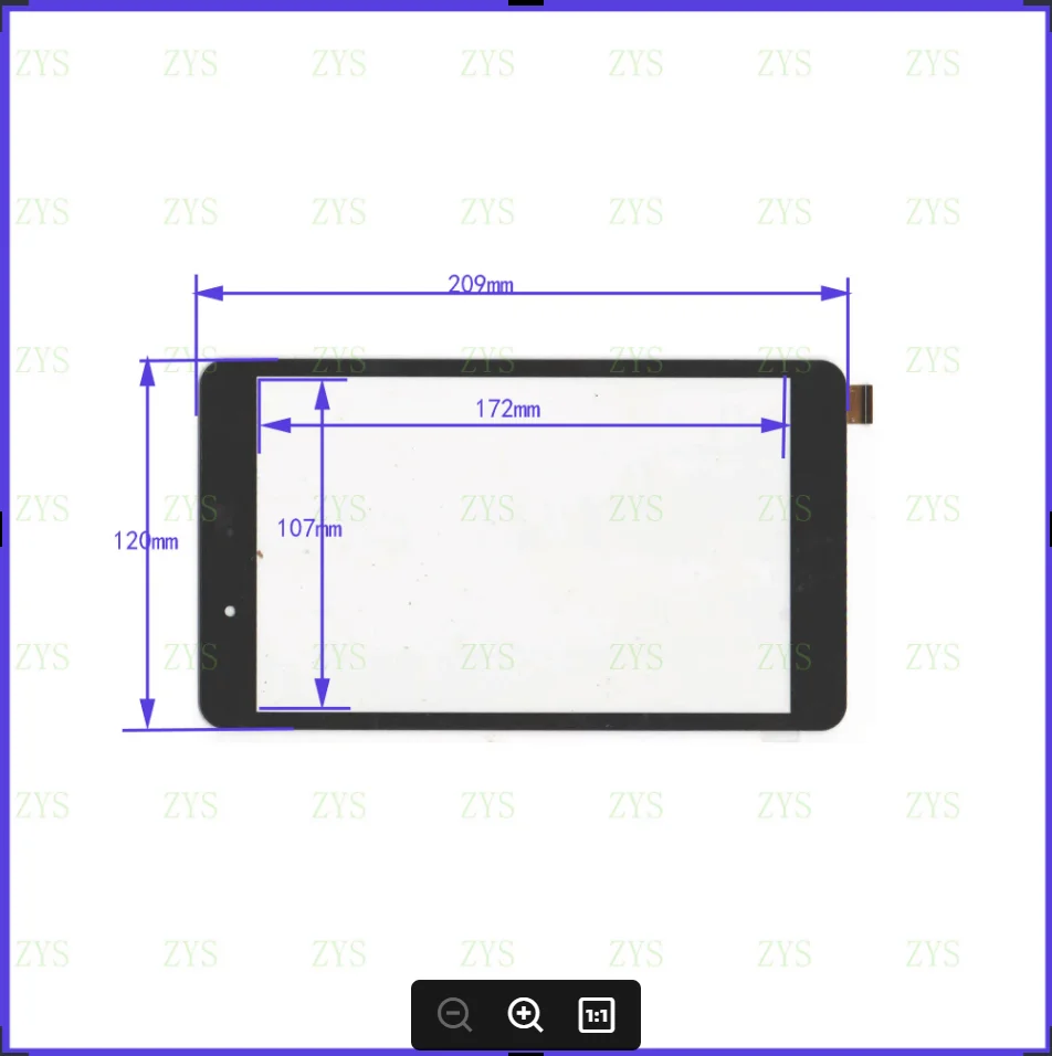 ZhiYuSun GLH0603A compatible 209mm*120mm New 8Inch Touch Screen for 8 GPS GLASS 209*120  GLH0603A