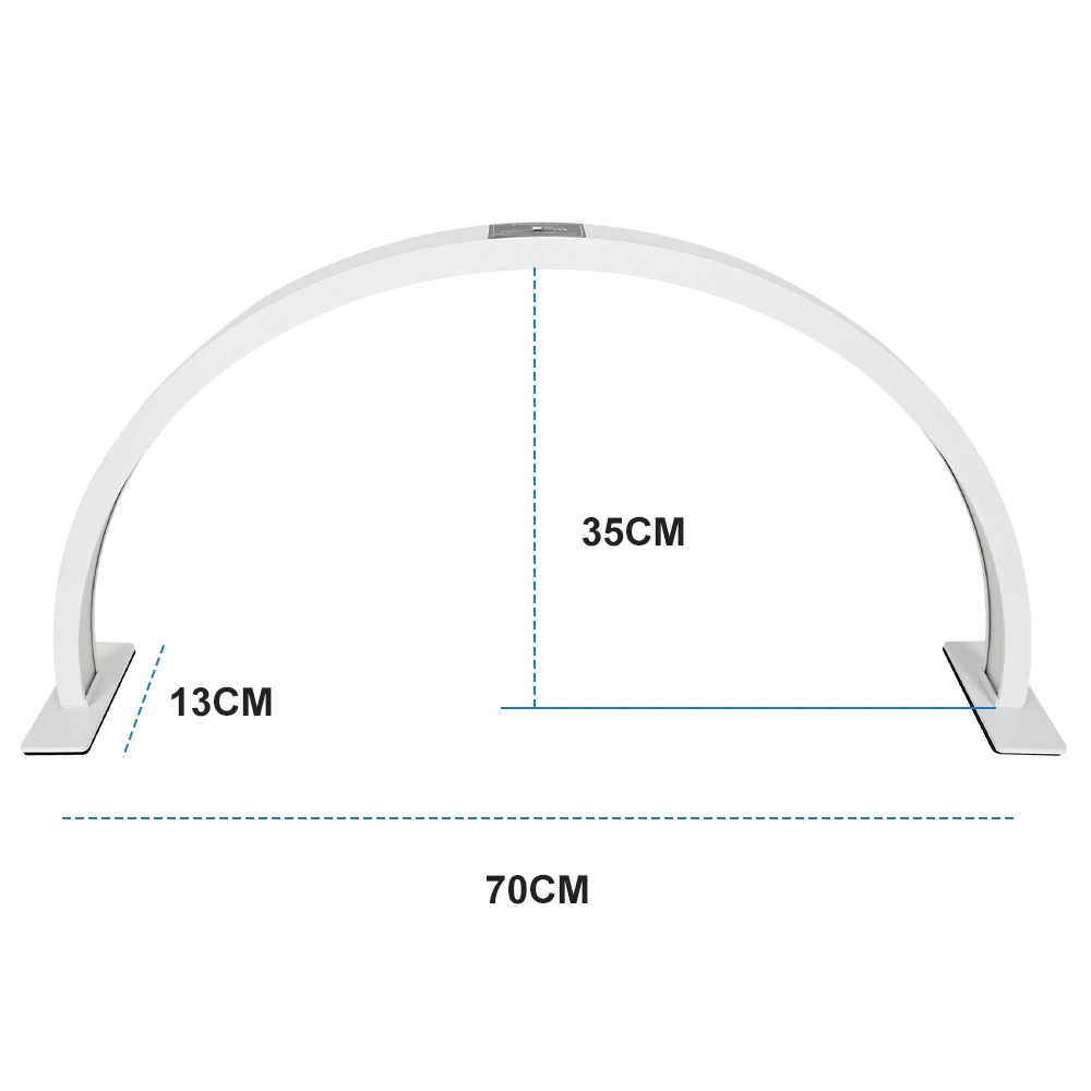 Lámpara de media luna para uñas, luz Led de escritorio para extensión de pestañas, tatuaje y cejas, 21,6/28 pulgadas