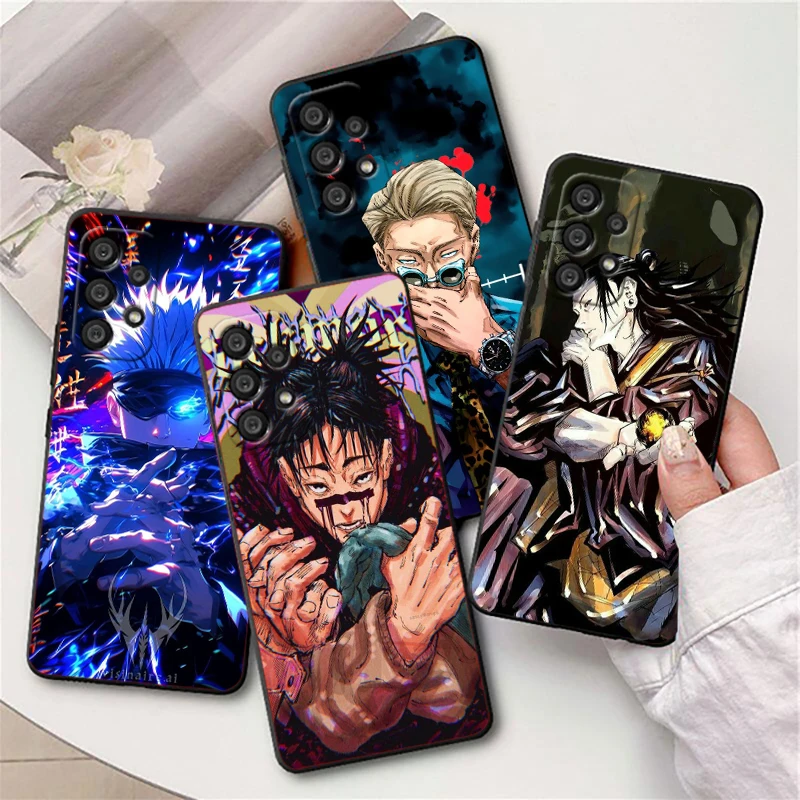 Jujutsu Kaisen Toji Yuta For Samsung A55 A35 A25 A15 A14 A73 A53 A13 A05S A03S A02S A71 A52 A32 Black Soft Phone Case