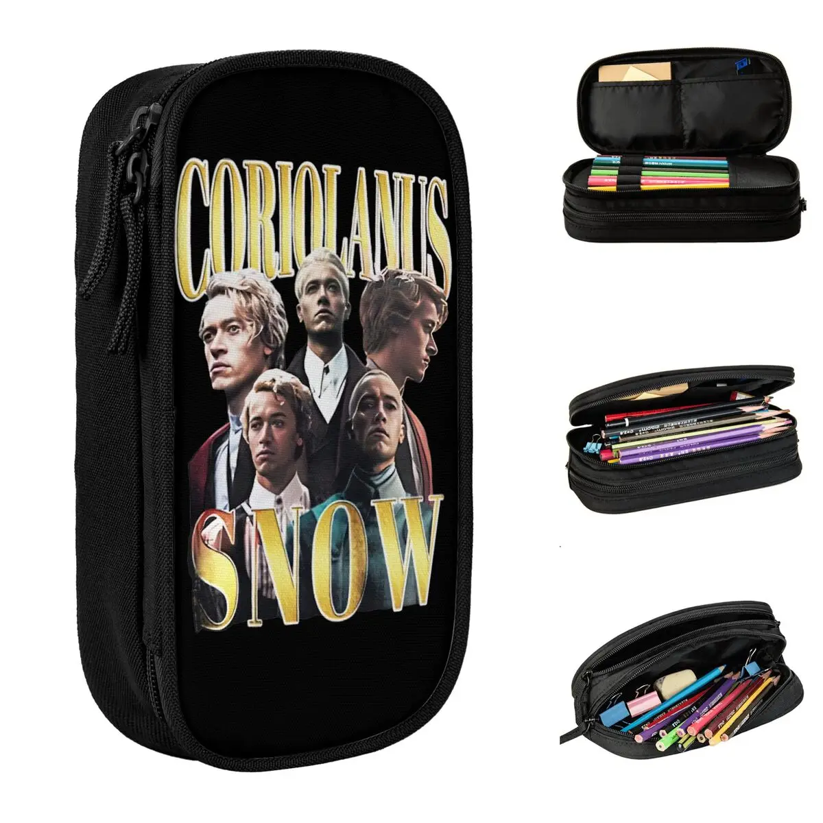 Coriolanus Snow Bootleg Merch Pencil Case Large-capacity For School Tom Blyth Hunger Games Pencil Bag Perfect Gifts