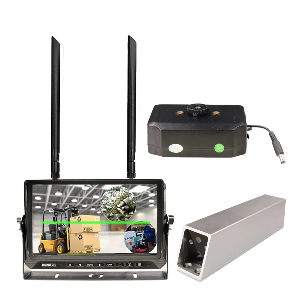 

1080P 10'' Digital Wireless Forklift Wireless Camera Kit with Laser Positioning Fork Camera & 9000 MAh Rechargeable Battery Pack