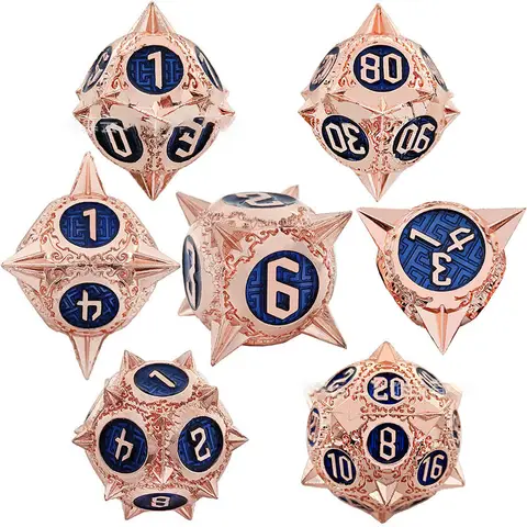 13-Type Metal Dice Suit Dragon and Dungeon Polyhedron DND Running Group RPG Table Game Dice D6 Table Game D6 D8 D12~D20