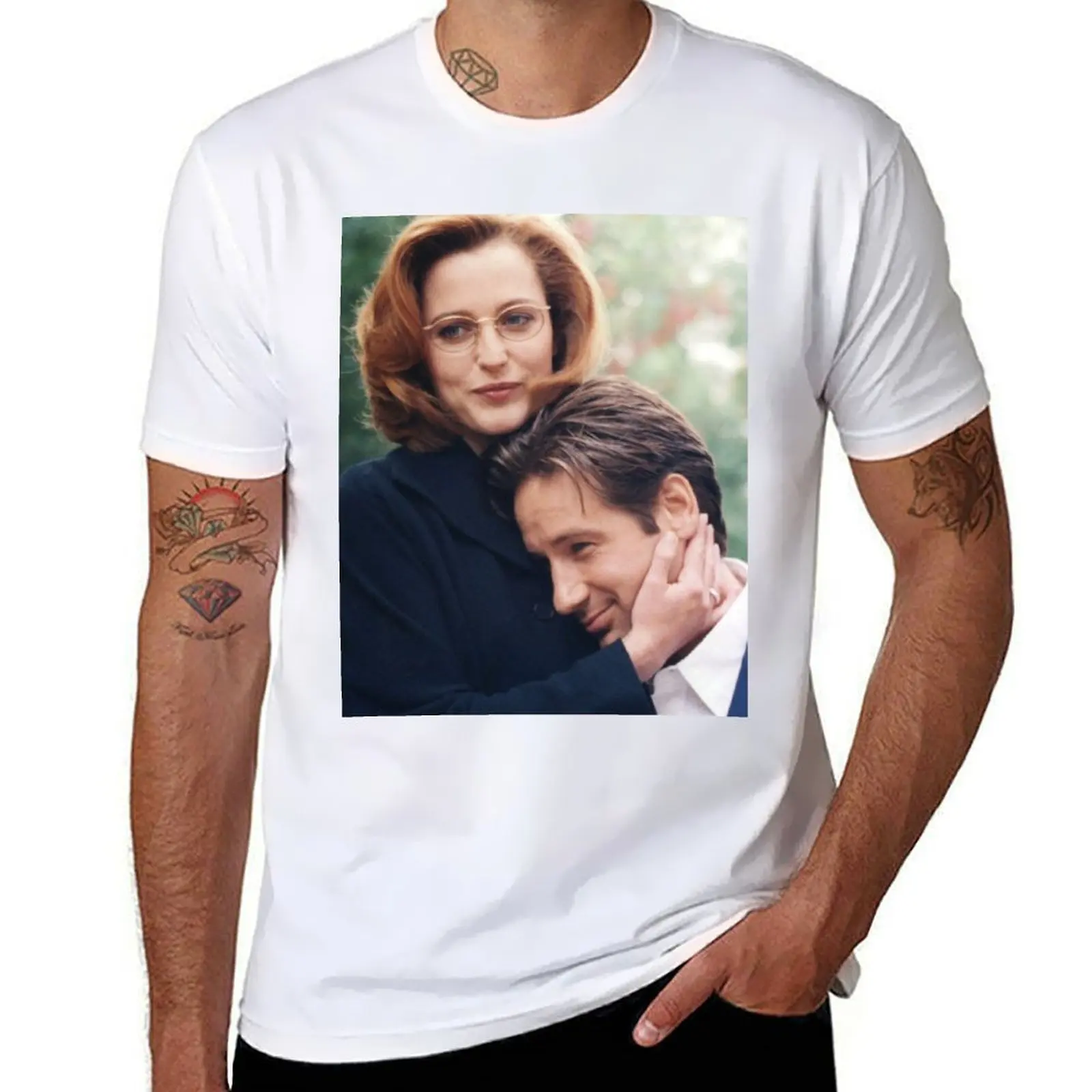 

dana scully x files fox mulder T-Shirt graphic t shirts for man man t shirt summer T-Shirt