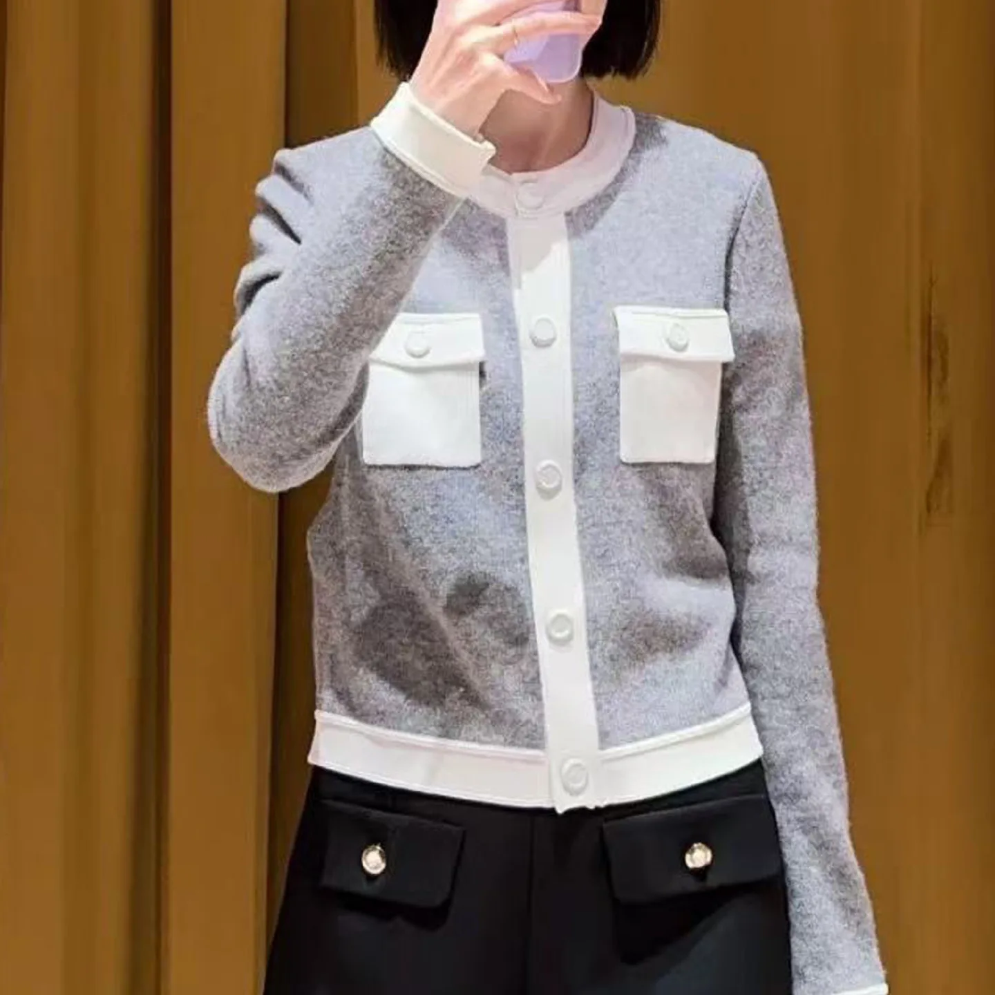 เสื้อคาร์ดิแกนไหมพรมถักทรงยาว สีสันสดใส สไตล์แฟชั่นต้นฤดูใบไม้ผลิ สำหรับผู้หญิง คุณภาพพรีเมียม