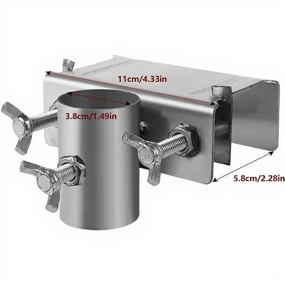 Rustproof Metal Umbrella Holder Designed for Long Term Garden Terrace and Deck Use with Secure Clamping System