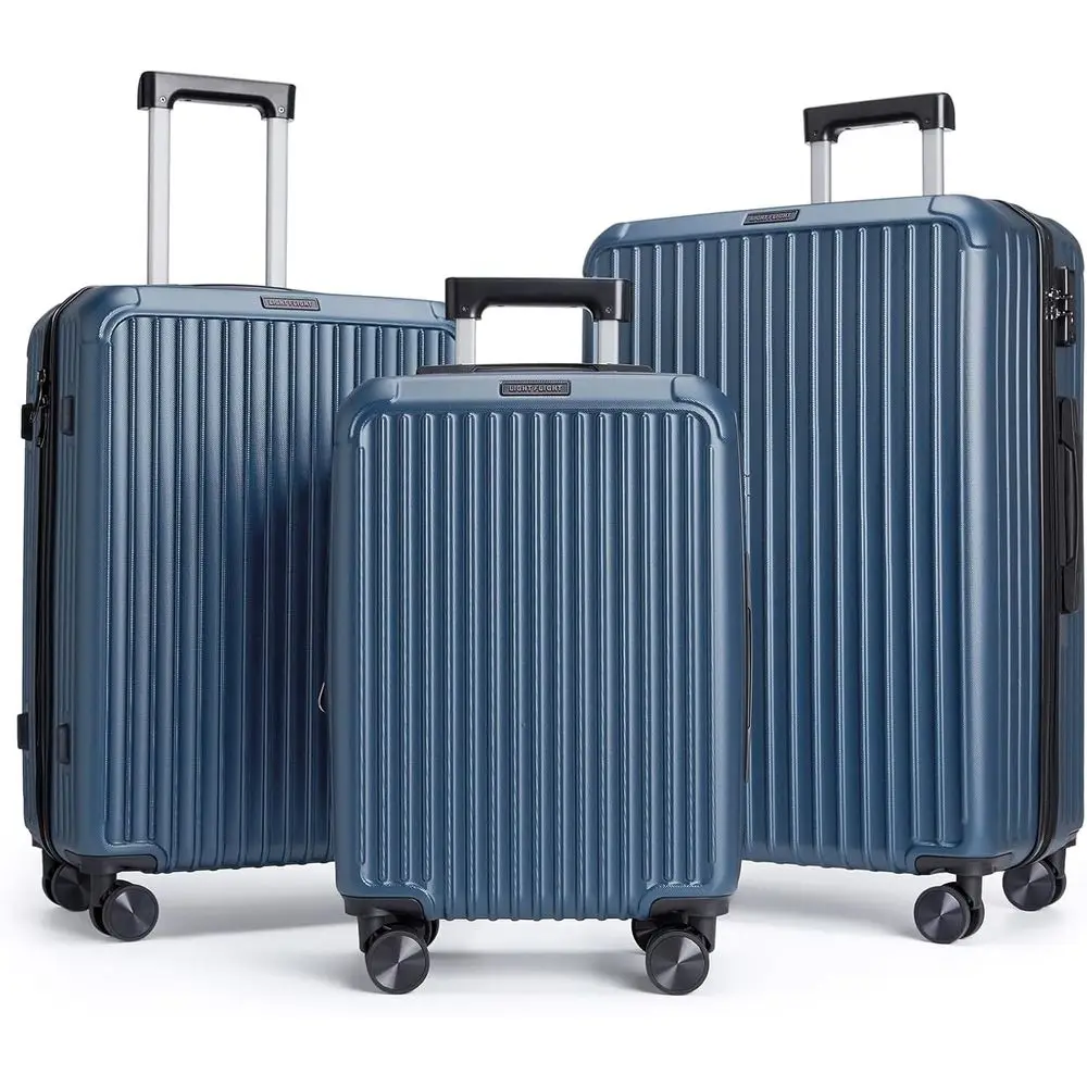 

Прочный комплект из 3-х чемоданов с жестким корпусом и колесами-спиннерами, легкий набор багажа с замком TSA, большой дорожный чемодан (20, 24 дюйма)