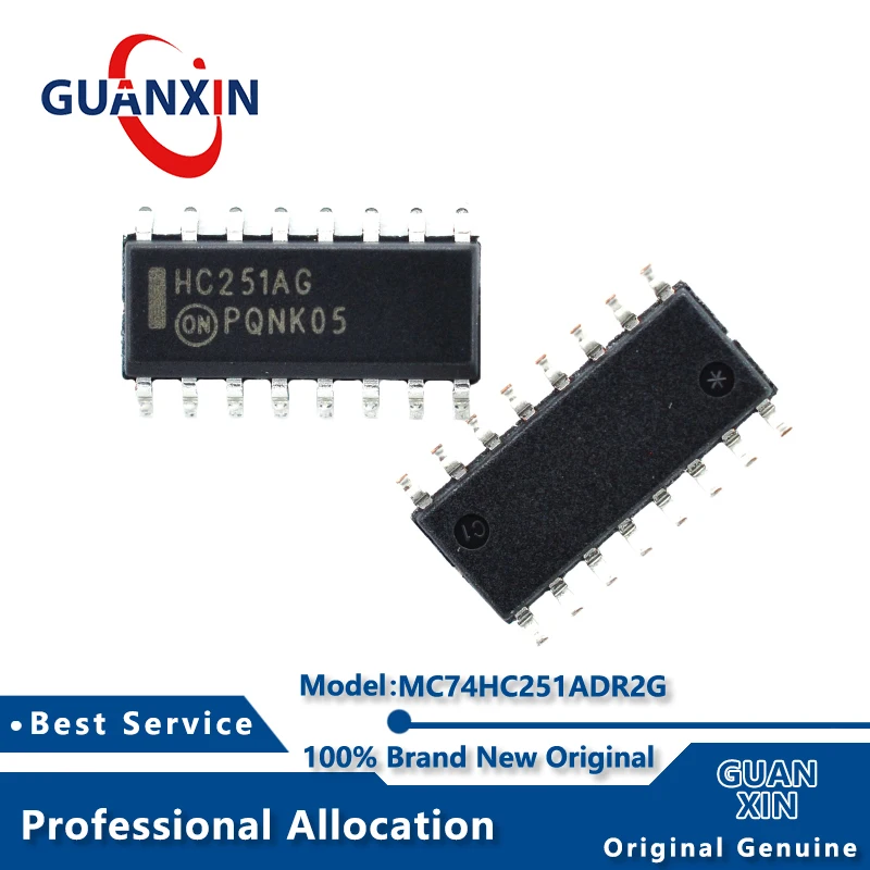 100% Nouveau MC74HC251ADR2G MC74HC251ADG SOIC-16 Marquage HC251AG MC74HC25l'autorisation