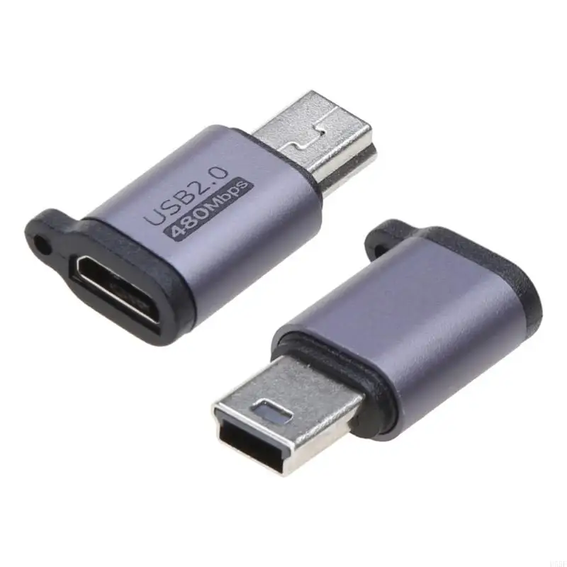H55F Type-C Perempuan ke Mini USB 2.0 Mikro Convert Connector Connector & Data Sync