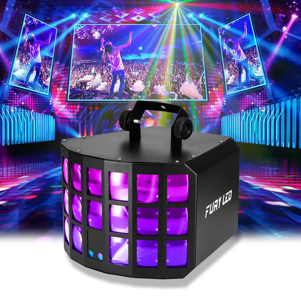 DJ Light LED three-Layer Butterfly Light Full Color Double Layer Butterfly Light Portable Aluminum Alloy Stage Light Bar Disco