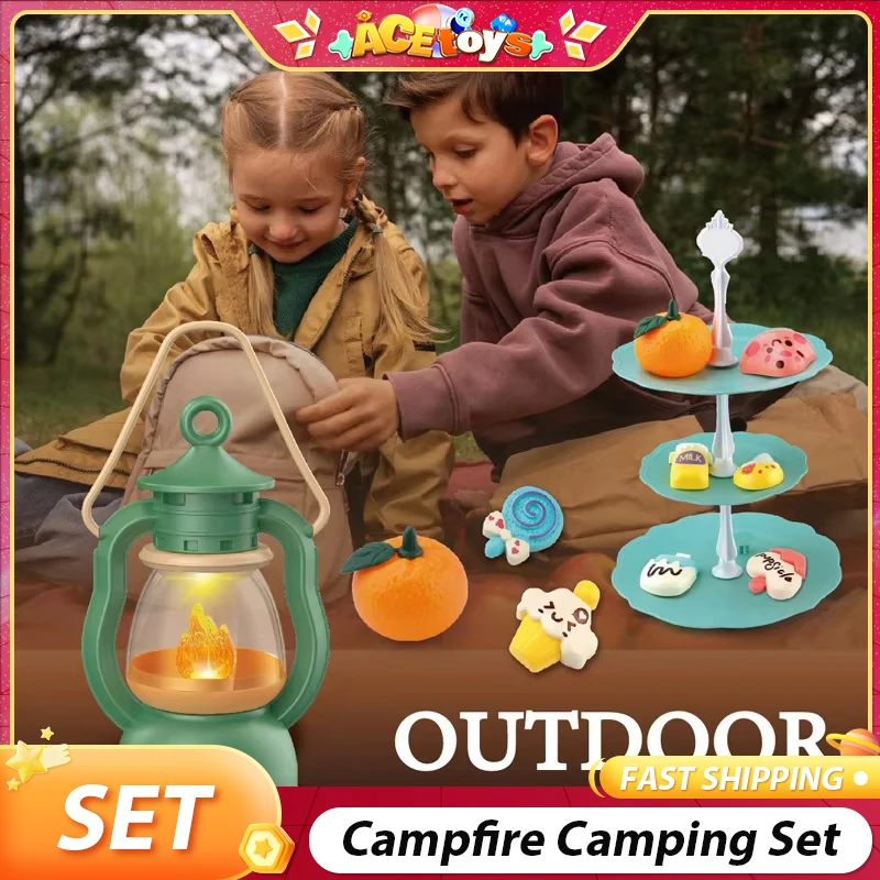 Children's Outdoor Campfire Camping Set Parent-Child Interaction With Light And Music Fun Outdoor Adventure Tool Toy Set
