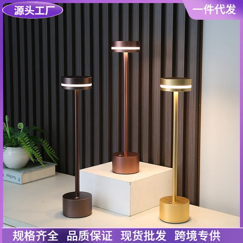 

Настольная лампа для бара, окружающее освещение для ресторана, зарядка через USB, светодиодная прикроватная лампа с регулируемой яркостью, сенсорный ночник