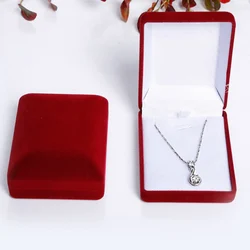 1PC Wholesale Black Velvet Wedding Bride Jewelry Necklace Pendant Box Gift Colar Earrings Trinket Display Case Holder Organizer