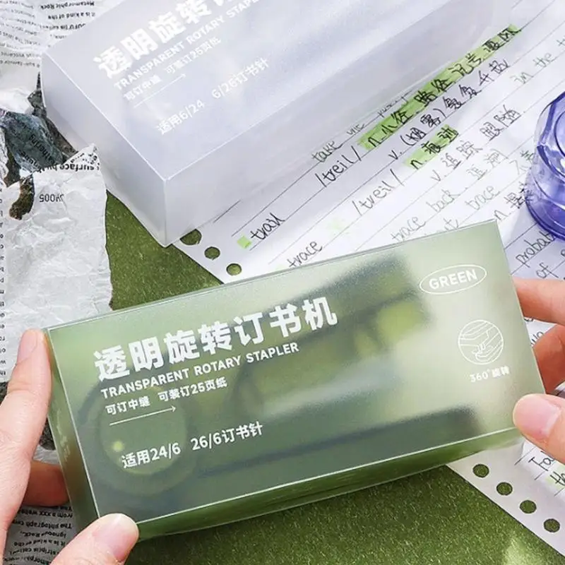 Paper Stapler 360 Degree Rotate Desktop Stapler Stapler Office Stapler School Supplies