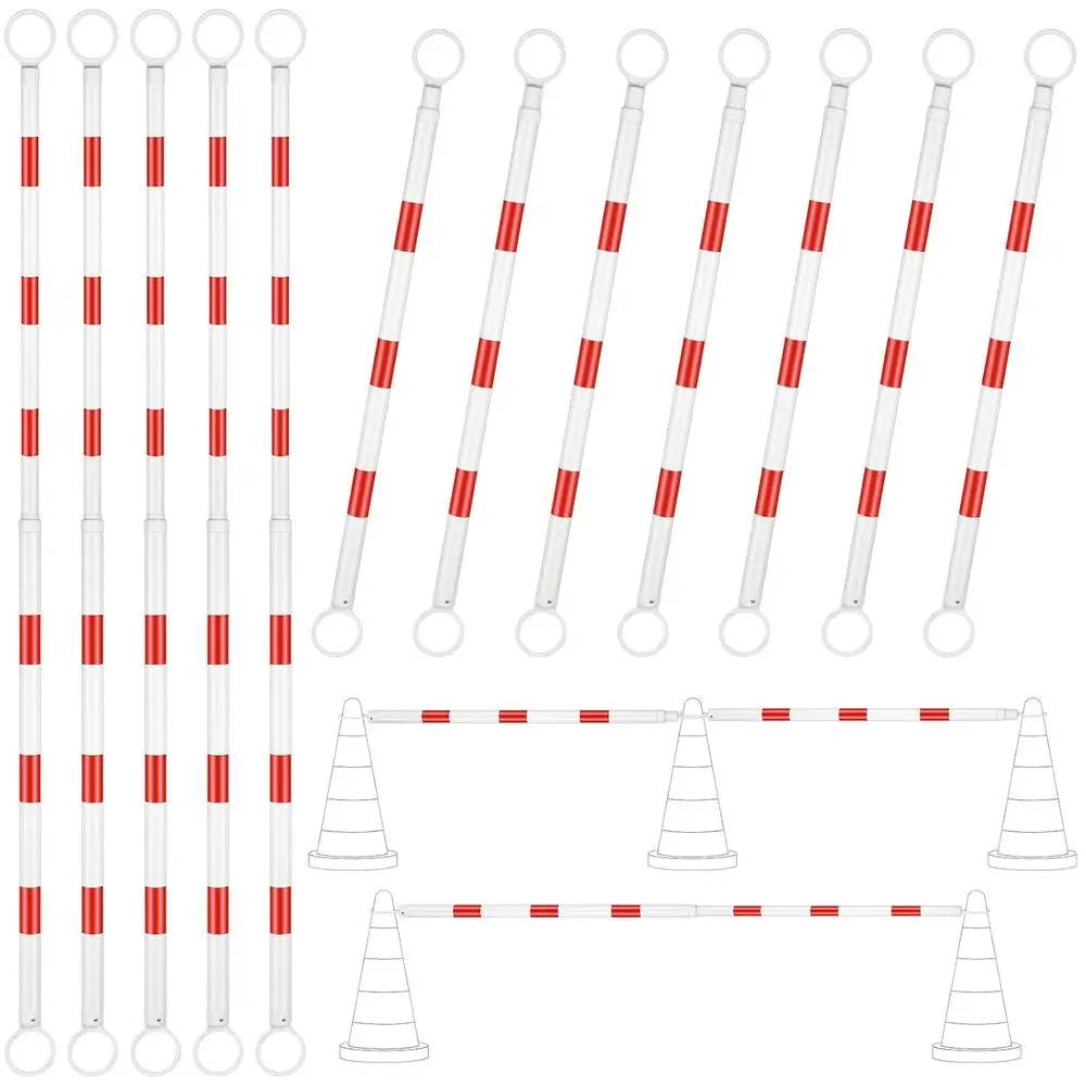 

Huwena 12 Pcs Retractable Traic Cone Bar Length rom 4 to 6.9 t Expandable Saety Cone Bars Lightweight Trarricade or Parking Lots