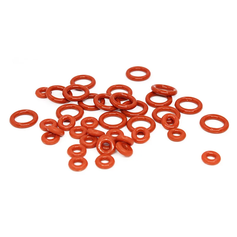 50Pcs Silicone Red O-ring Washers M4 M5 M6 M7 M8 M9 M10 M12 M14 M15 M16 M17 M18 M20 M30 Sealing Solid Gasket for Sump Plugs Oil