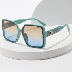 Ruiao quadratische Sonnenbrille für Frauen 2024 Luxusmarke Designer Vintage rahmenlose Sonnenschirme für Mann im Freien