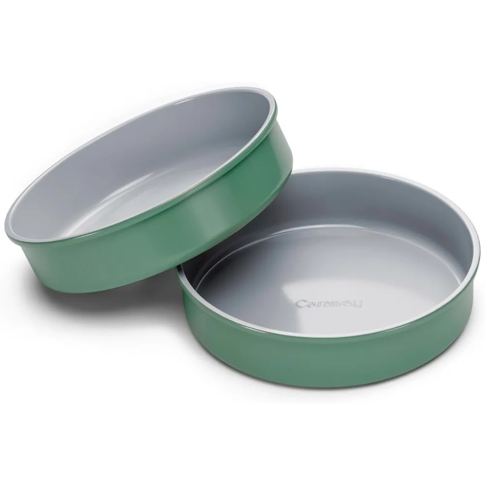 

HOME. Non-Stick Ceramic 9” Circle Pans - Naturally Slick Ceramic Coating - Non-Toxic,PTFE & PFOA Free,Perfect for Birthday Cakes