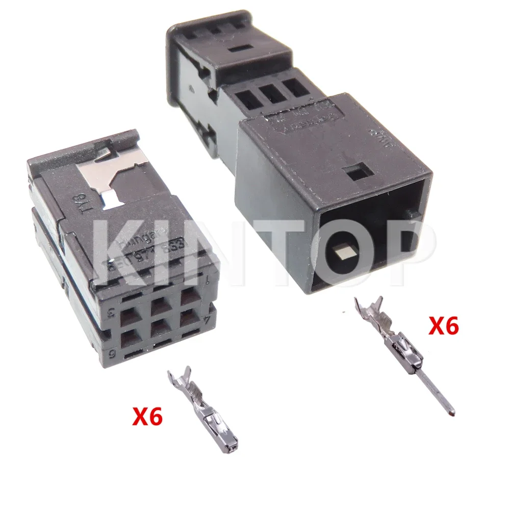 1 Set 6 Pin 1418784-1 8E0971833 8E0971834 8E0971833 8E0971834 Car Anti-glare Rearview Mirror Socket Auto AC Assembly Connectors