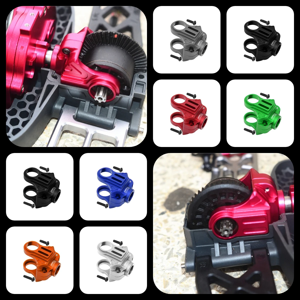 

Алюминиевый передний/задний дифференциальный хомут GPM для ARRMA 1/10 Granite Outcast 4S V2