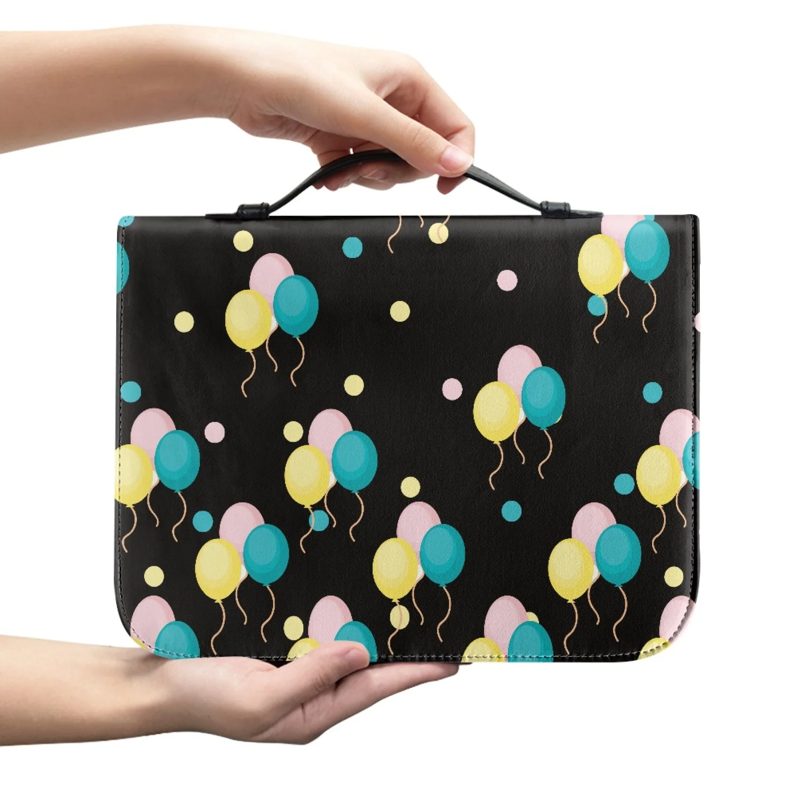 PENSTROLL Pastel Balloon Pattern New Design Portable Bible Covers for Christian Prayer PU Leather Bible Case