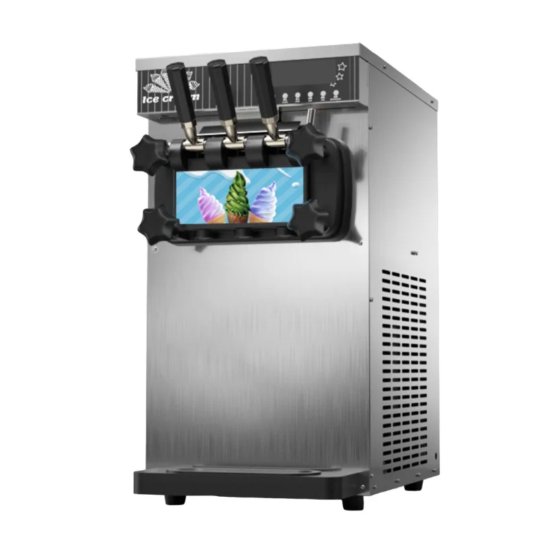 Desktop-Eismaschine mit drei Geschmacksrichtungen BQL128 1300W Kommerzielle vollautomatische Eismaschine