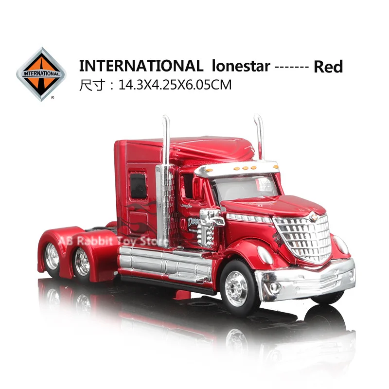 Maisto Truck Trailer Head Car Model Diecast Toy Container Alloy Truck Engineering Transport Vehicles Toys Car Collectibles Gifts