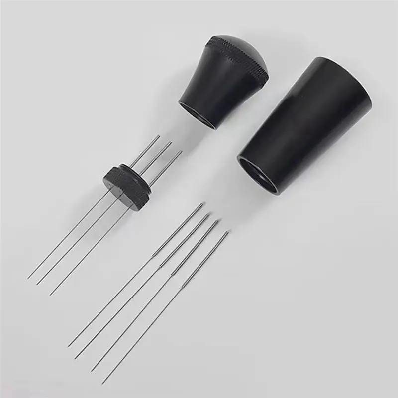 A04G-WDT Espresso Distribution Tools - 53Mm Stainless Steel Coffee Distributor With 0.35Mm Needles Stirrer & 1 Coffee Scoop