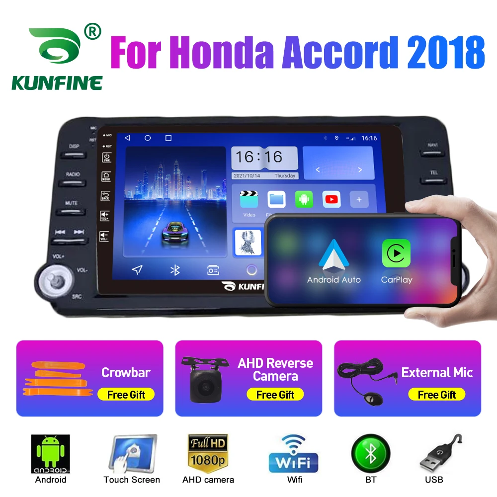 

Автомагнитола для Honda Accord 2018 2Din Android Восьмиядерный автомобильный стерео DVD GPS навигатор плеер IPS экран Carplay