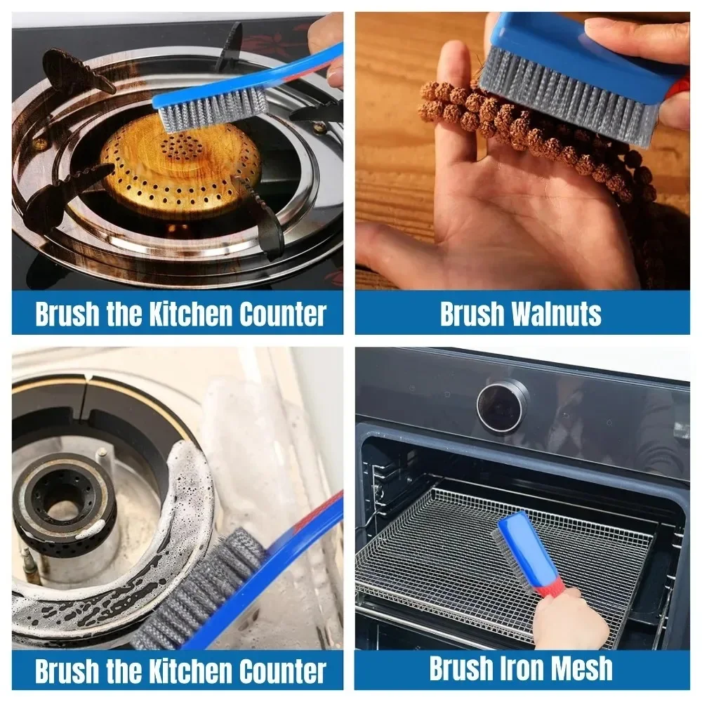 Heavy Duty Stainless Steel Wire Brush with Comfortable Plastic Handle - Perfect for Removing Rust, Welding Slag, Dirt, and Paint